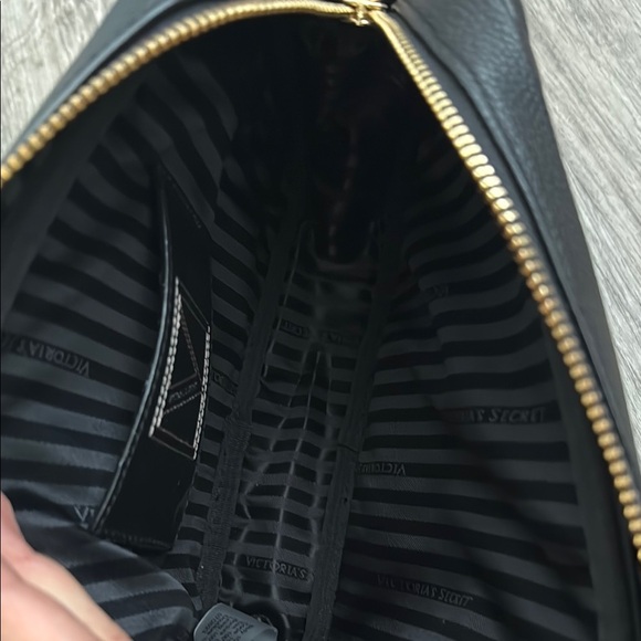 Victoria's Secret Quilted Black Crossbody with Gold Chain - Picture 3 of 5